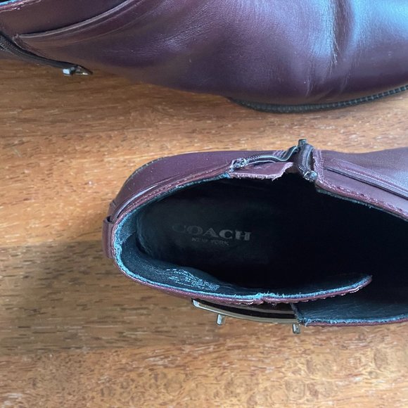 Coach Burgundy Booties - Great Condition! - Picture 2 of 9